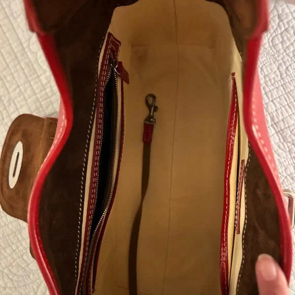 Dooney And Bourke Toscana Florentine leather Shoulder Bag In Red, EUC 🔥 - Picture 11 of 16